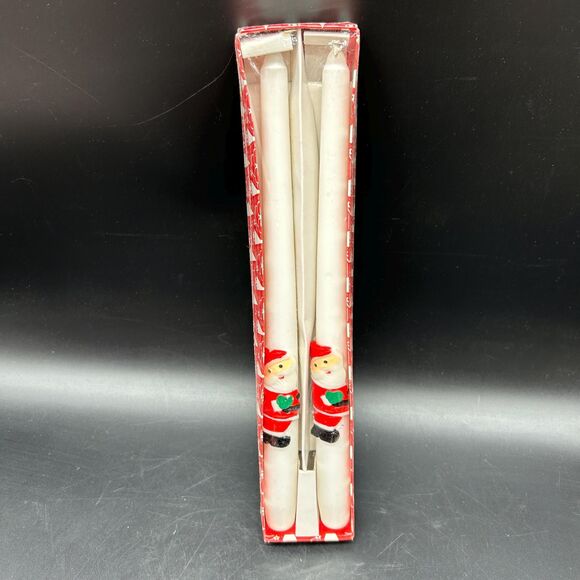 Vintage Kameyama Christmas Tapers Santa Claus set of 2 (E) - Picture 2 of 8